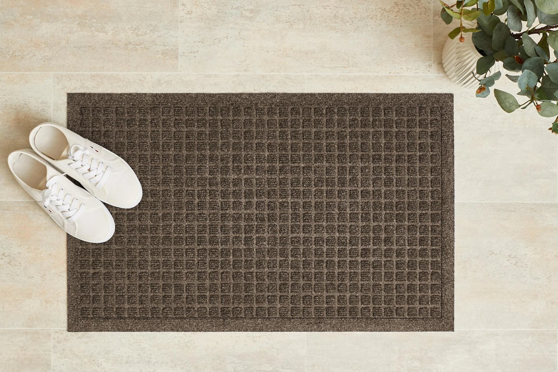Fußmatte ANDIAMO Kenora Braun Waffelartiges Design