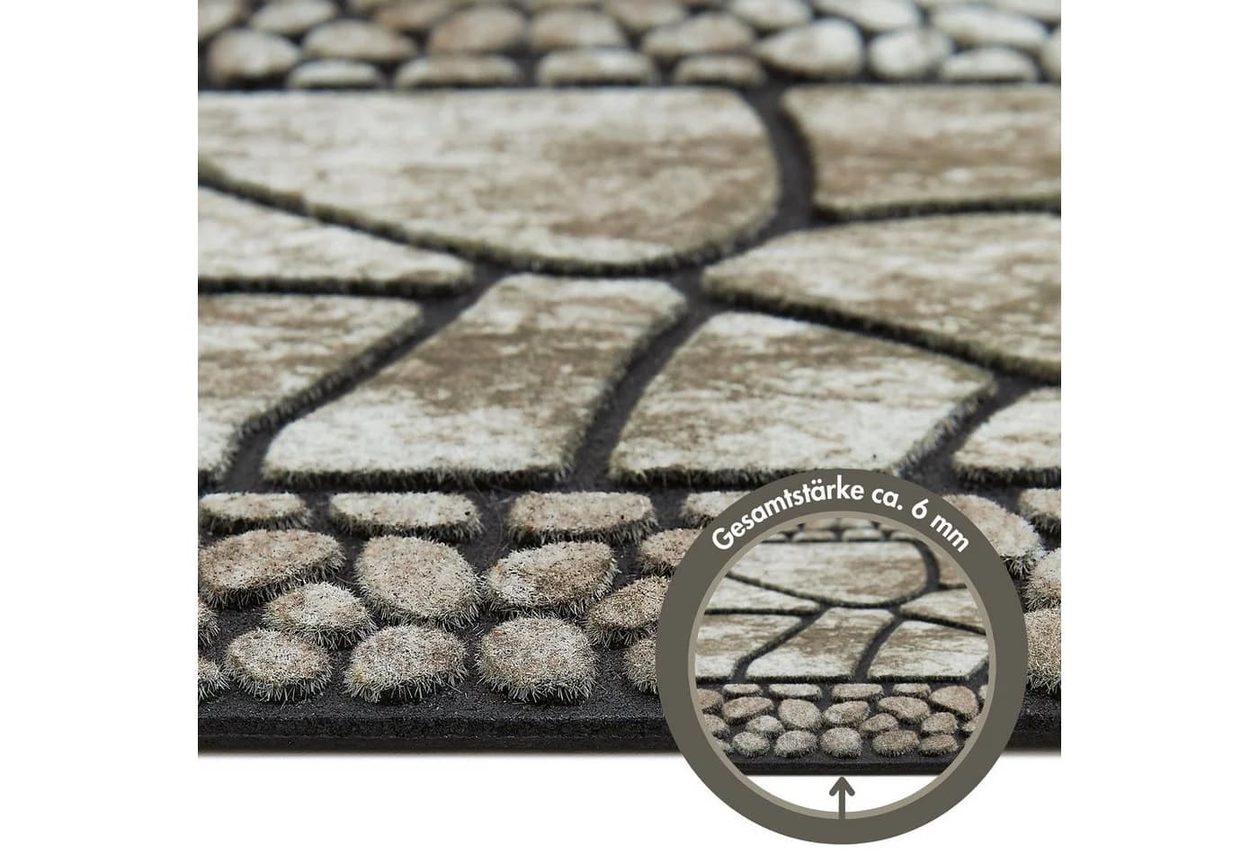 ANDIAMO Outdoor-Stufenmatte 2er Set Grau Taupe Gummi - Bild 4