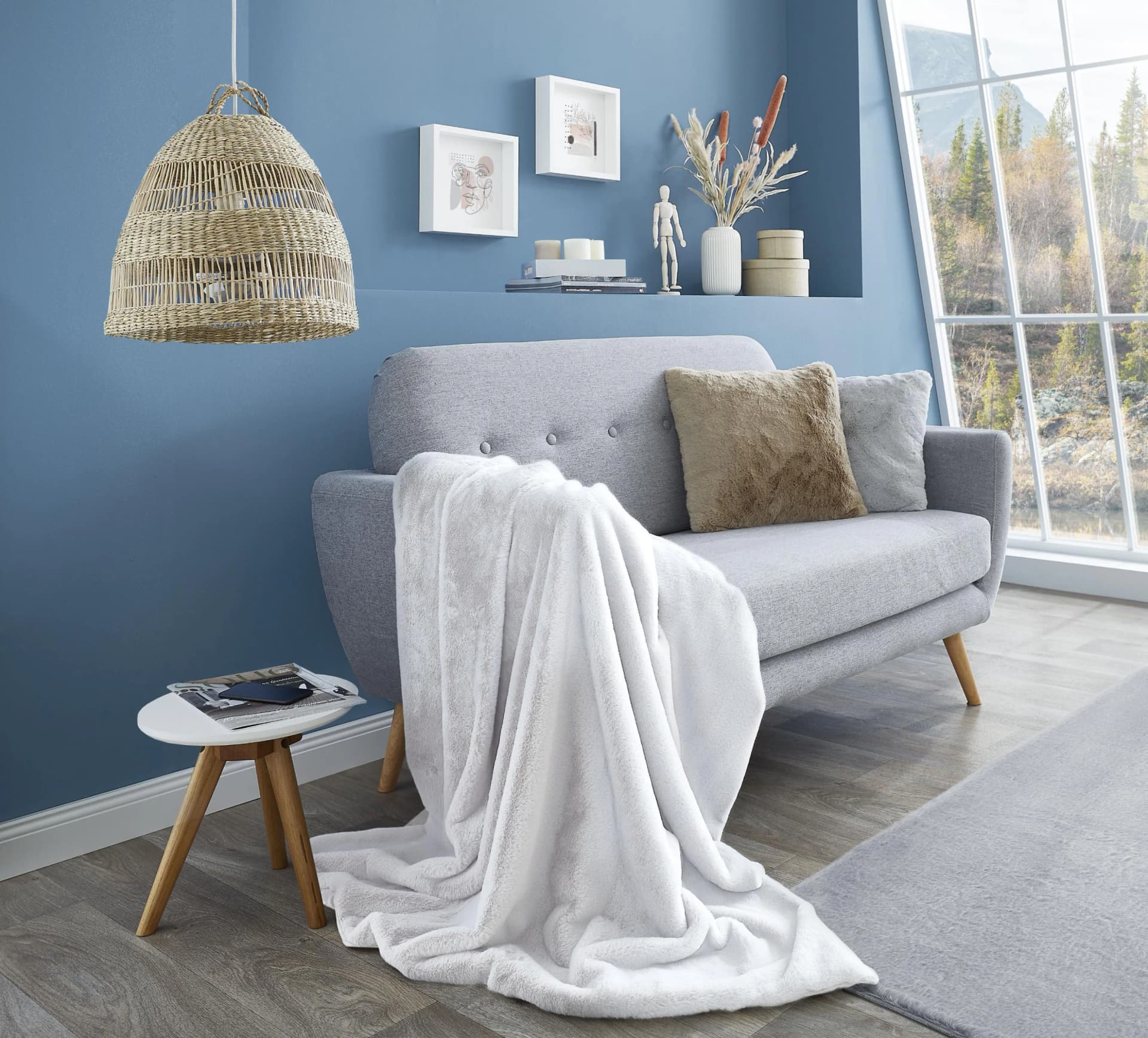 LUXOR LIVING Novara Wohndecke Weiß Kuschelweich 130x180 cm