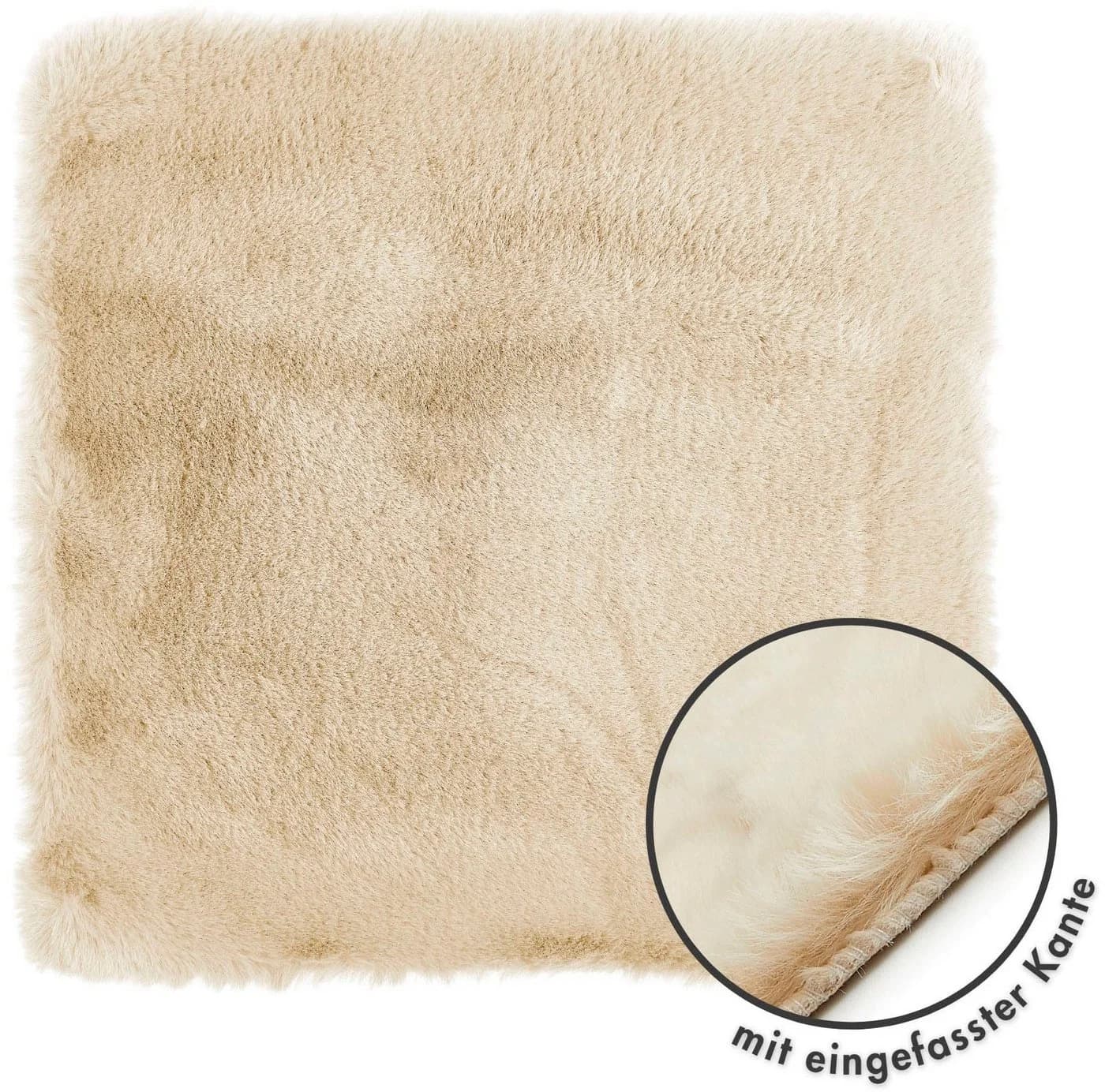 LUXOR living Stuhlkissen Novara Kunstfell Beige 40x40 cm - Bild 2