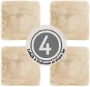LUXOR living Stuhlkissen Novara Kunstfell Beige 40x40 cm Bild 4