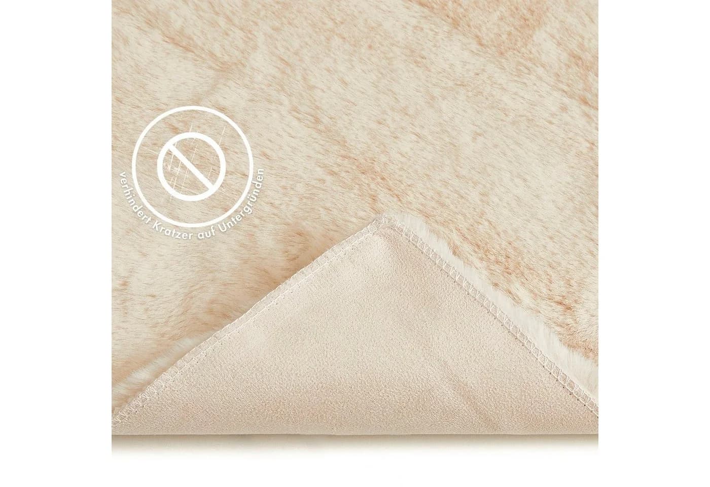 LUXOR living Stuhlkissen Novara Kunstfell Beige 40x40 cm - Bild 5