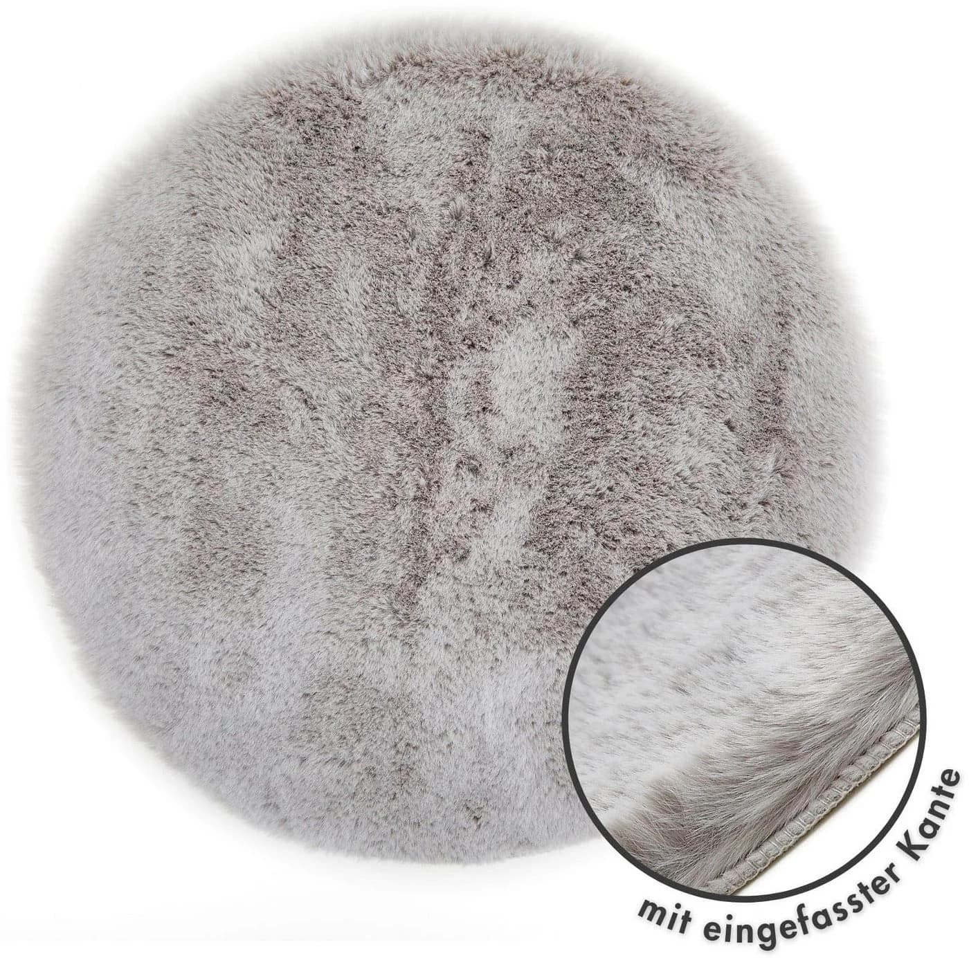 LUXOR living Stuhlkissen Novara Kunstfell Silber Grau Modern - Bild 2