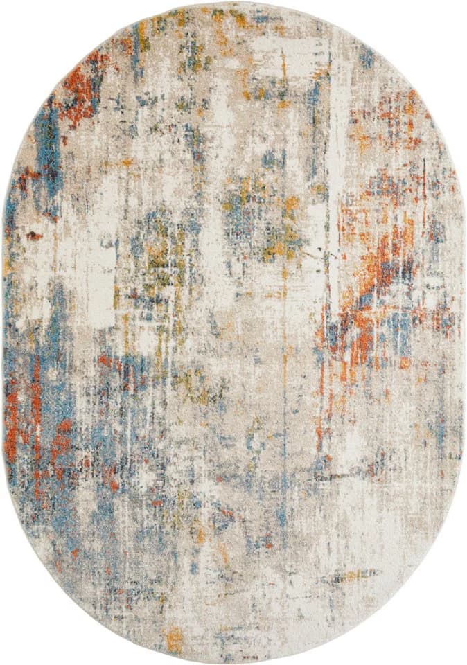 LUXOR LIVING Teppich Montreal Beige Blau Kurzflor Modern