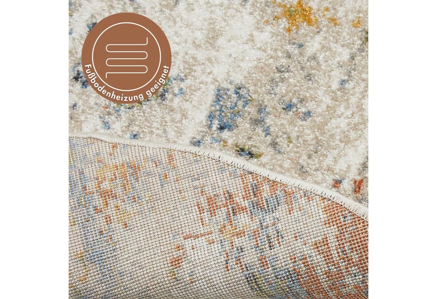 LUXOR LIVING Teppich Montreal Beige Blau Kurzflor Modern - Bild 5