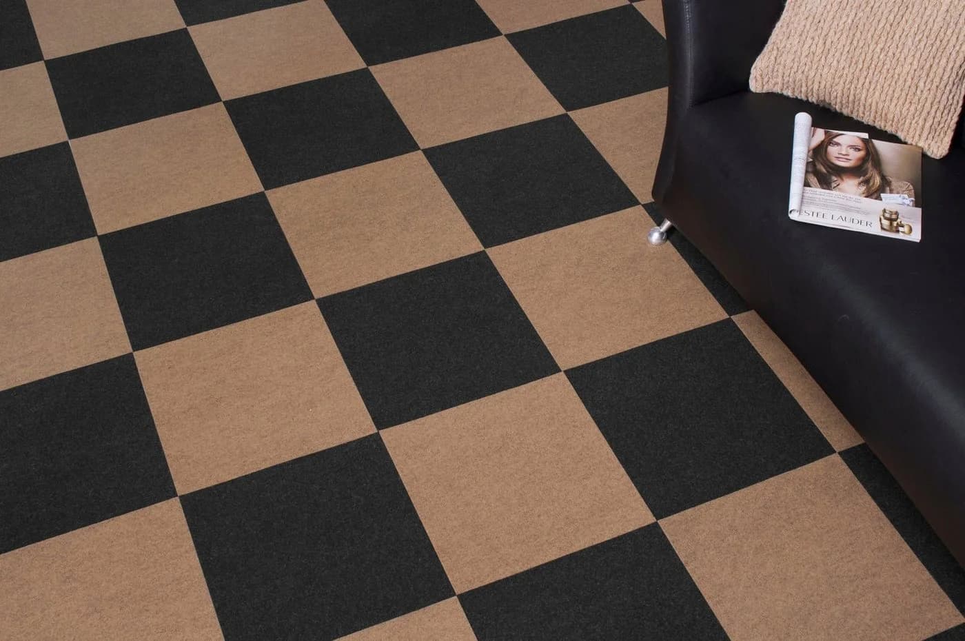 Andiamo Teppichfliese Abbo Selbstklebend Beige 40x40 cm