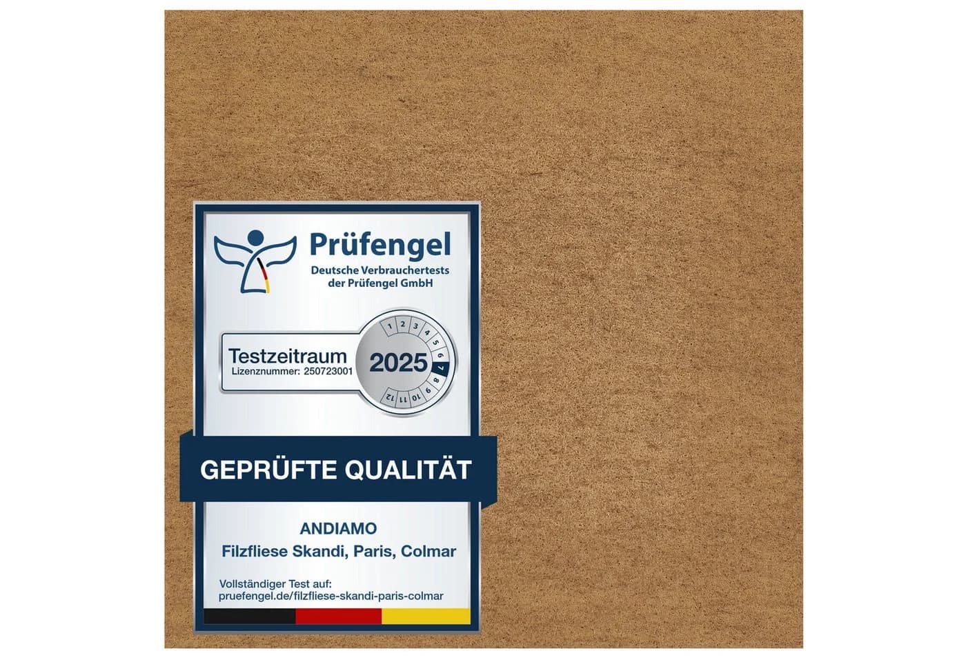 ANDIAMO Teppichfliese Skandi Beige Selbstklebend 40x40 cm - Bild 2