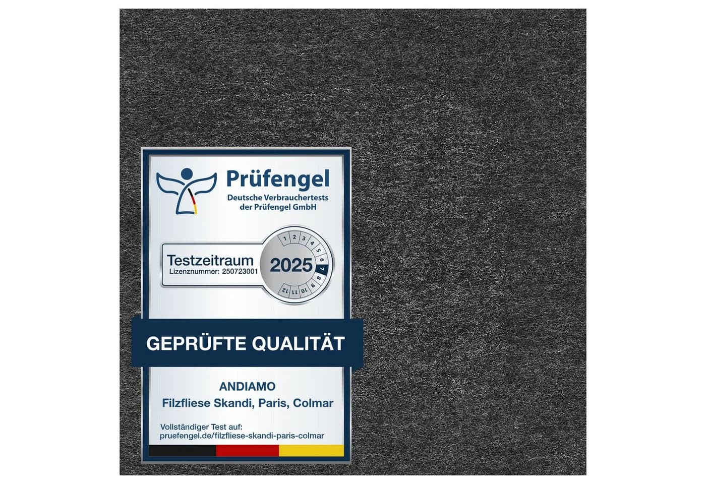 ANDIAMO Teppichfliese Skandi Selbstklebend Anthrazit 40x40 cm - Bild 2
