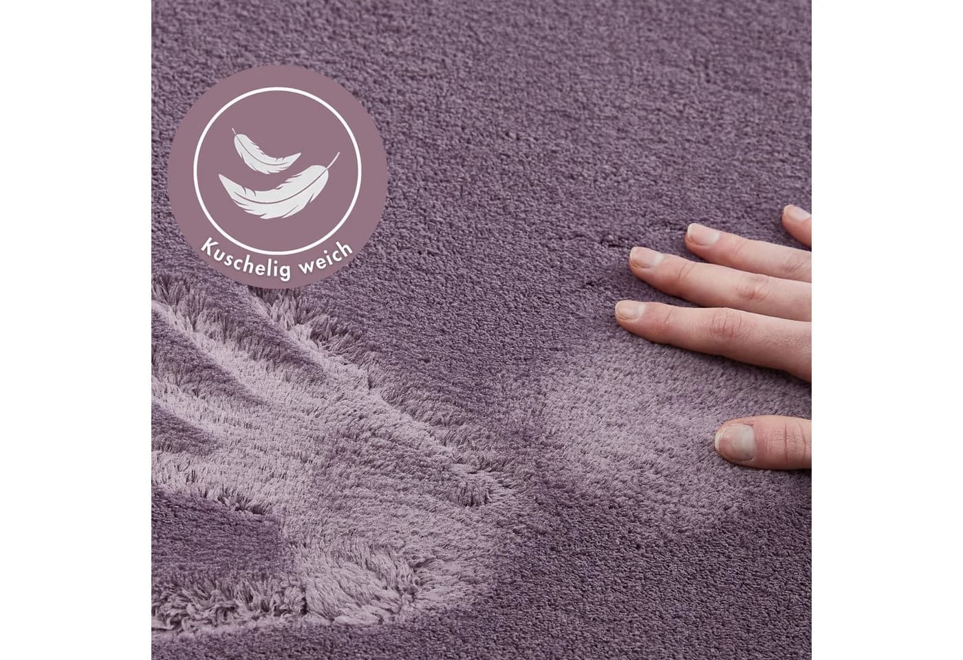 ANDIAMO Badematte Arezzo Lavendel Rund Polyester - Bild 5