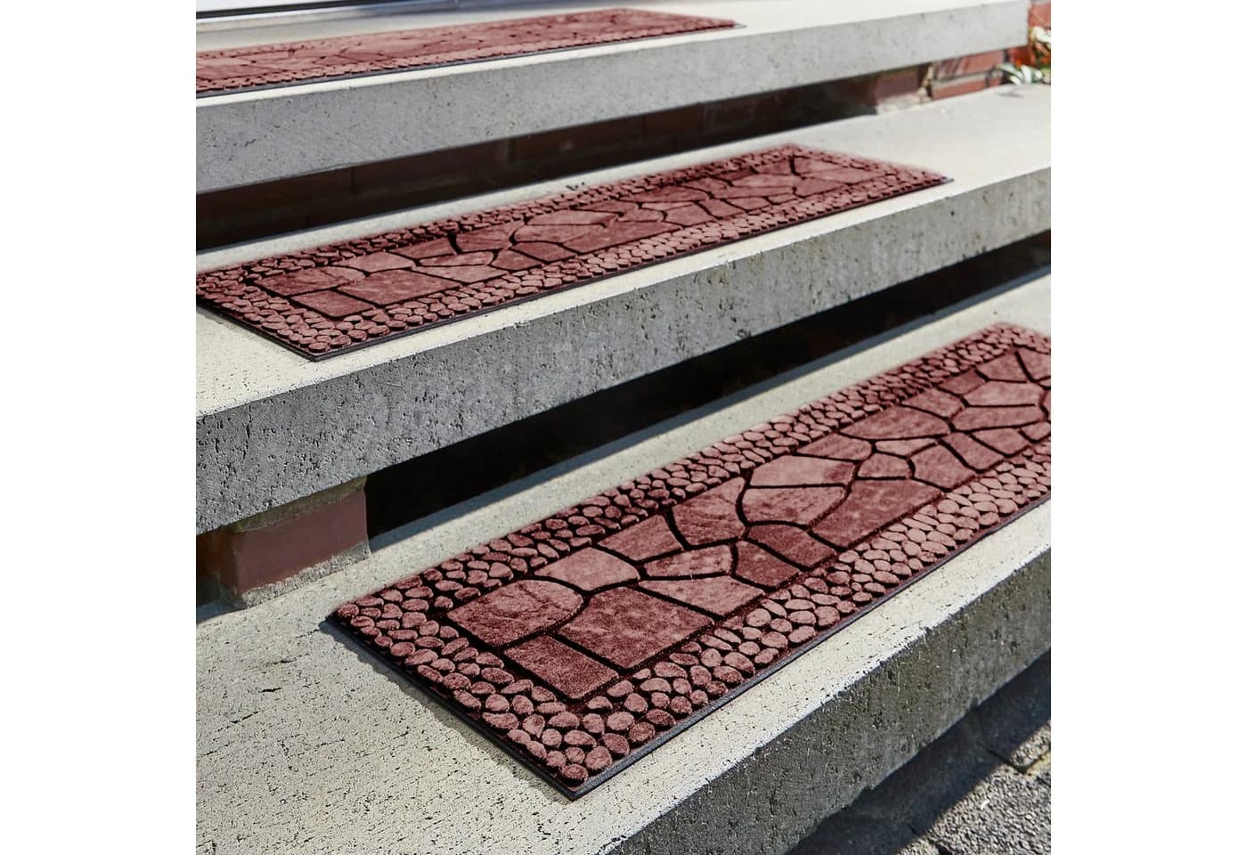 ANDIAMO Outdoor-Stufenmatte 2er Set Terrakotta Gummi