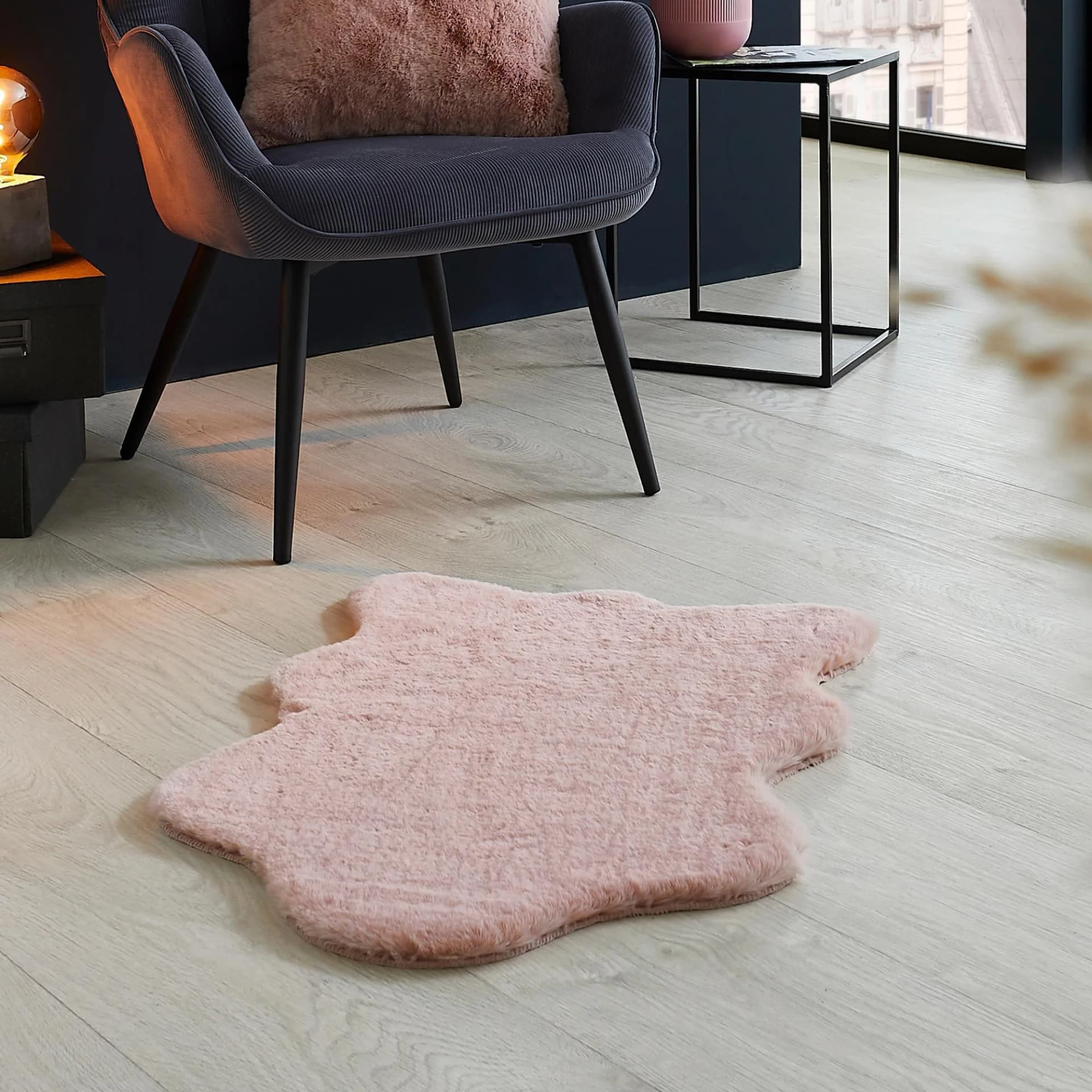 OTTO HOME Fellteppich Lugano Rosa Kuschelig Polyester