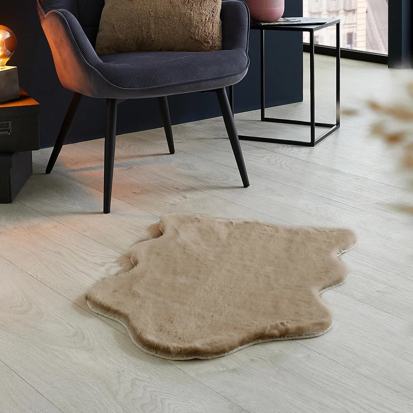 Fellteppich MY HOME Lugano Grau Polyester