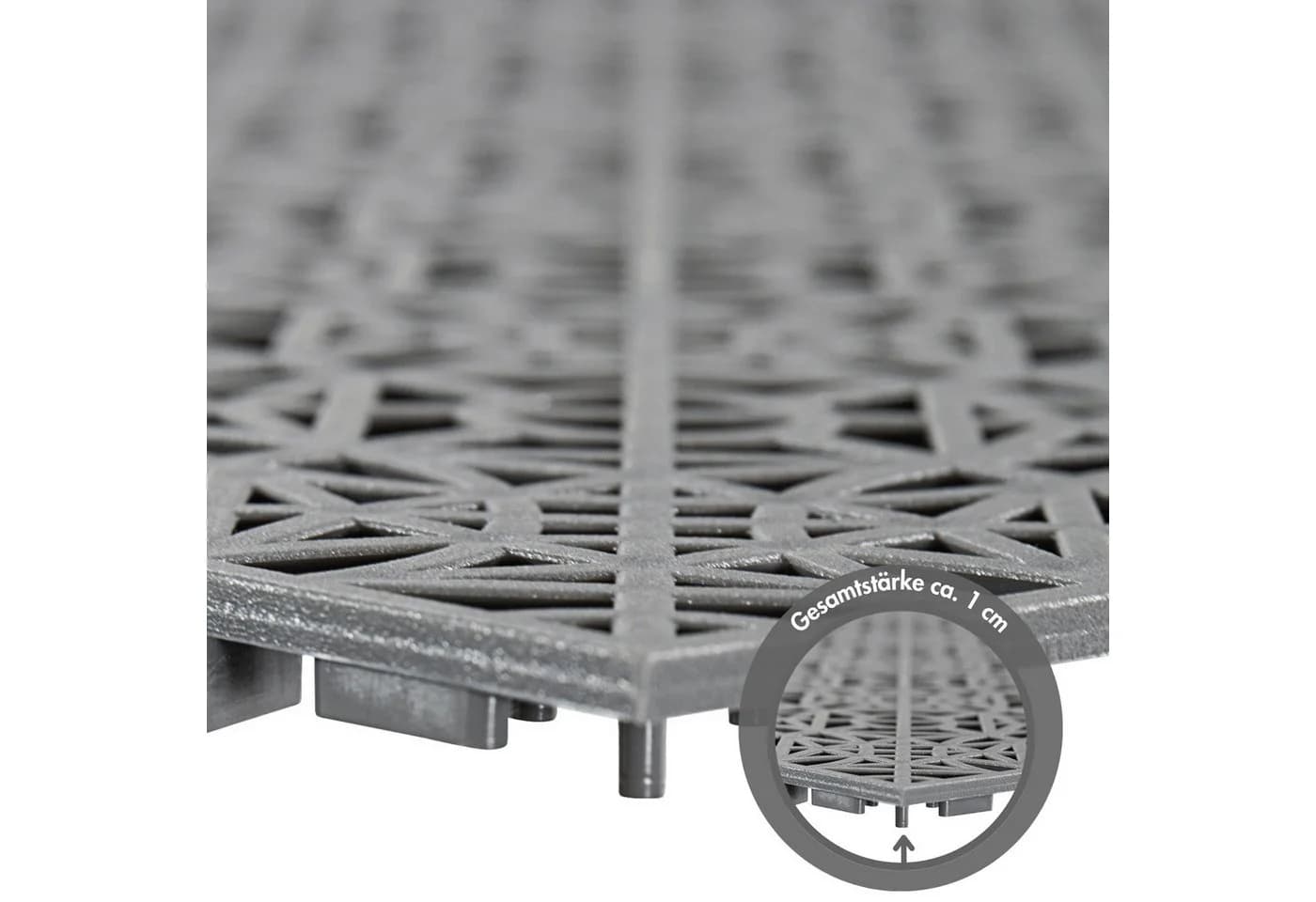 ANDIAMO Terrassenfliesen Terra Sol Dunkelgrau Kunststoff Klicksystem - Bild 5