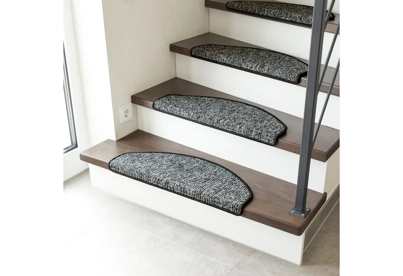 ANDIAMO Stufenmatte Set 15-tlg. Anthrazit Selbstklebend