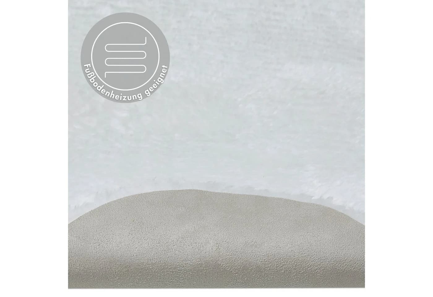ANDIAMO Fellteppich Lammfellimitat Weiß Microfaser - Bild 4
