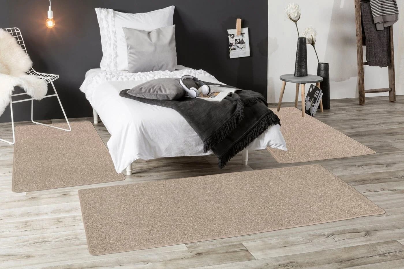 ANDIAMO Bettumrandung Luton Dunkelbeige 100% Polypropylen