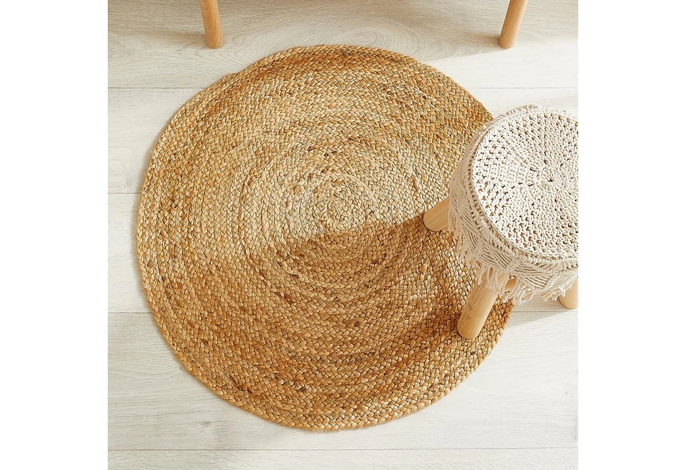 LUXOR LIVING Juteteppich Mamda 2 Beige Handgefertigt