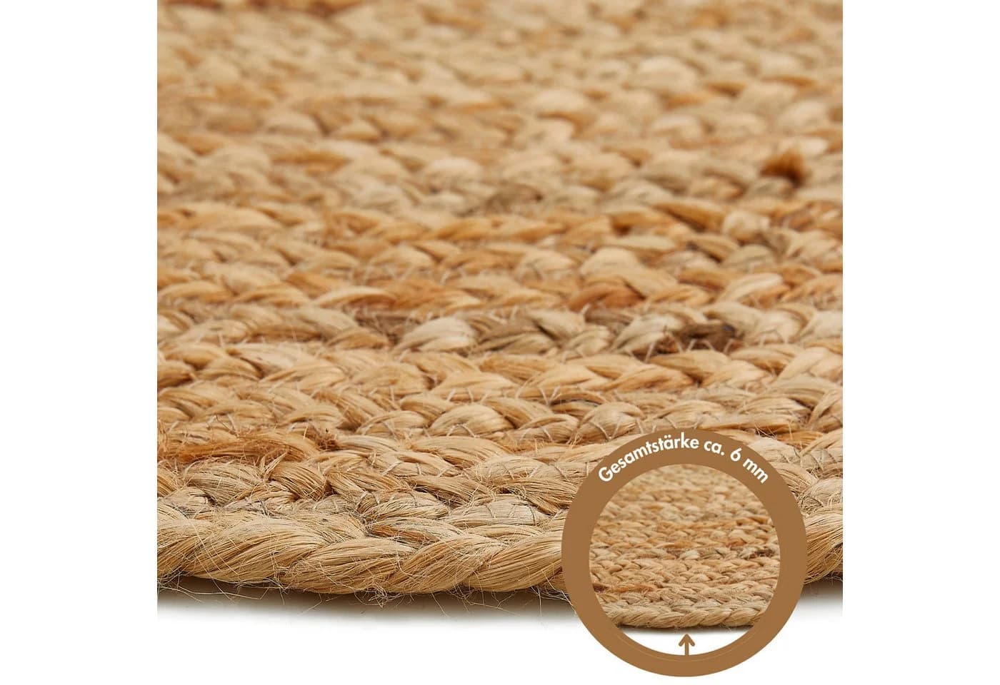 LUXOR LIVING Juteteppich Mamda 2 Beige Handgefertigt - Bild 4