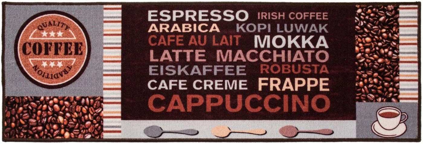 ANDIAMO Küchenläufer Cafe Creme Grau Motiv Kaffee - Bild 2