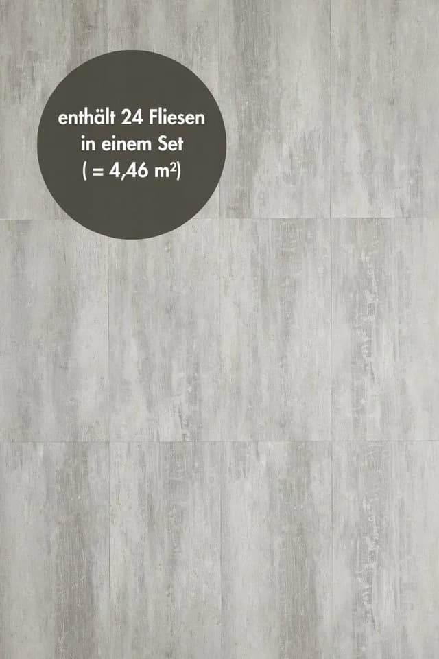misento Vinylboden selbstklebend Grau Beton- und Marmoroptik