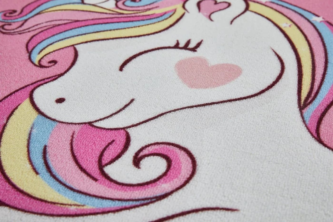 ANDIAMO Kinderteppich Einhorn Rosa Kurzflor - Bild 3