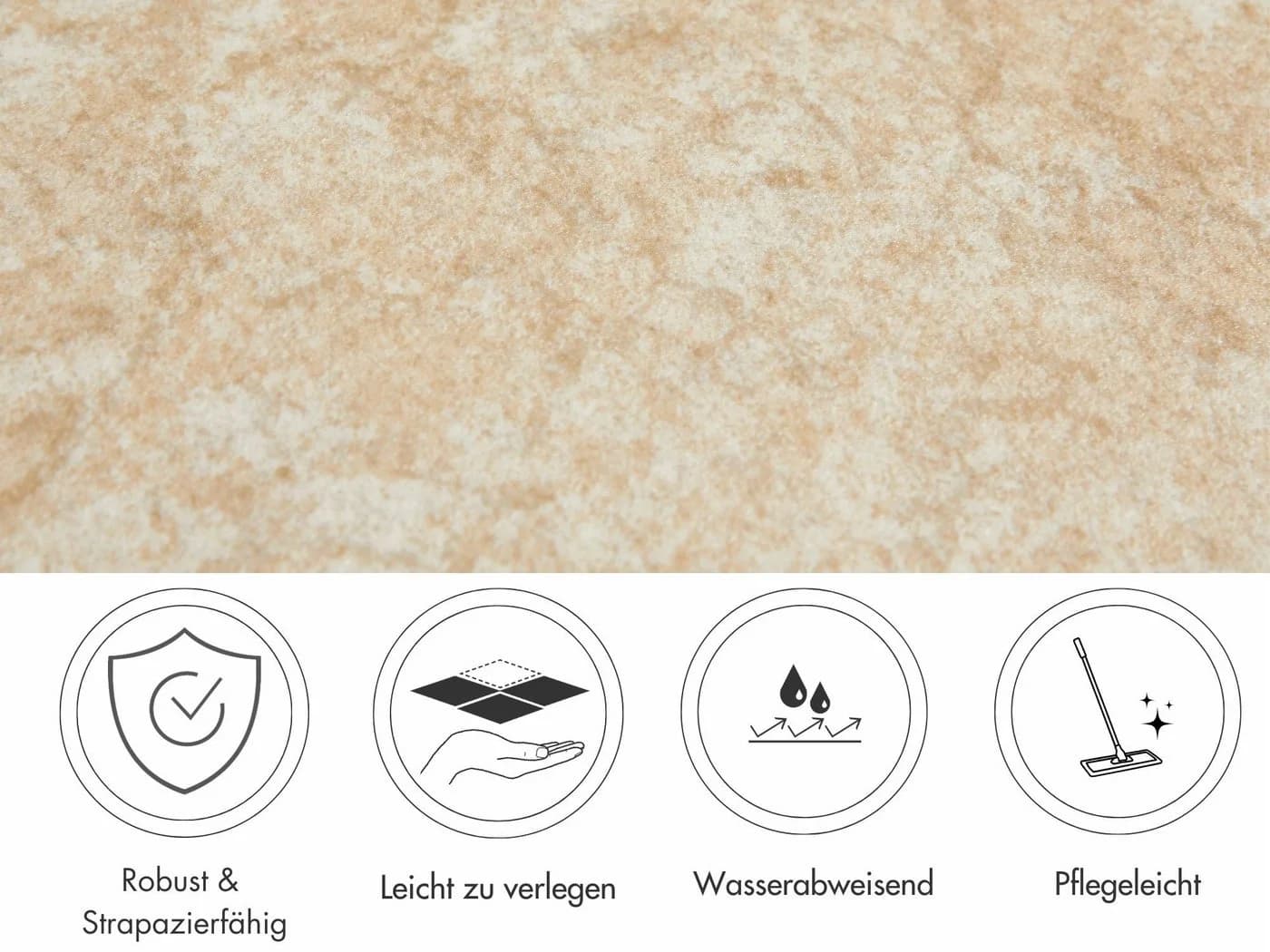 misento Vinylboden Naturstein-Optik PVC Bodenbelag 200 cm - Bild 4
