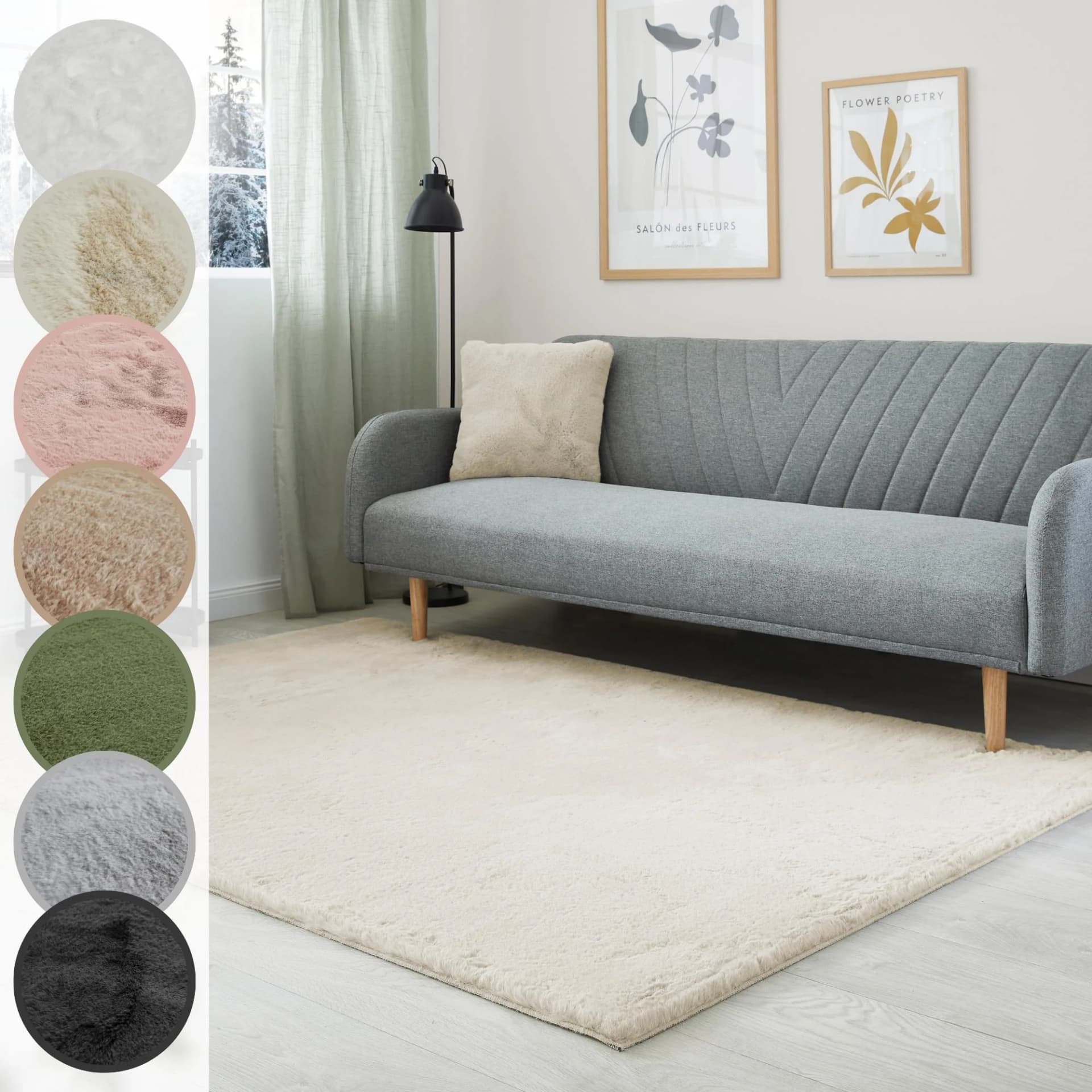 LUXOR living Fellteppich Novara Creme Hochflor