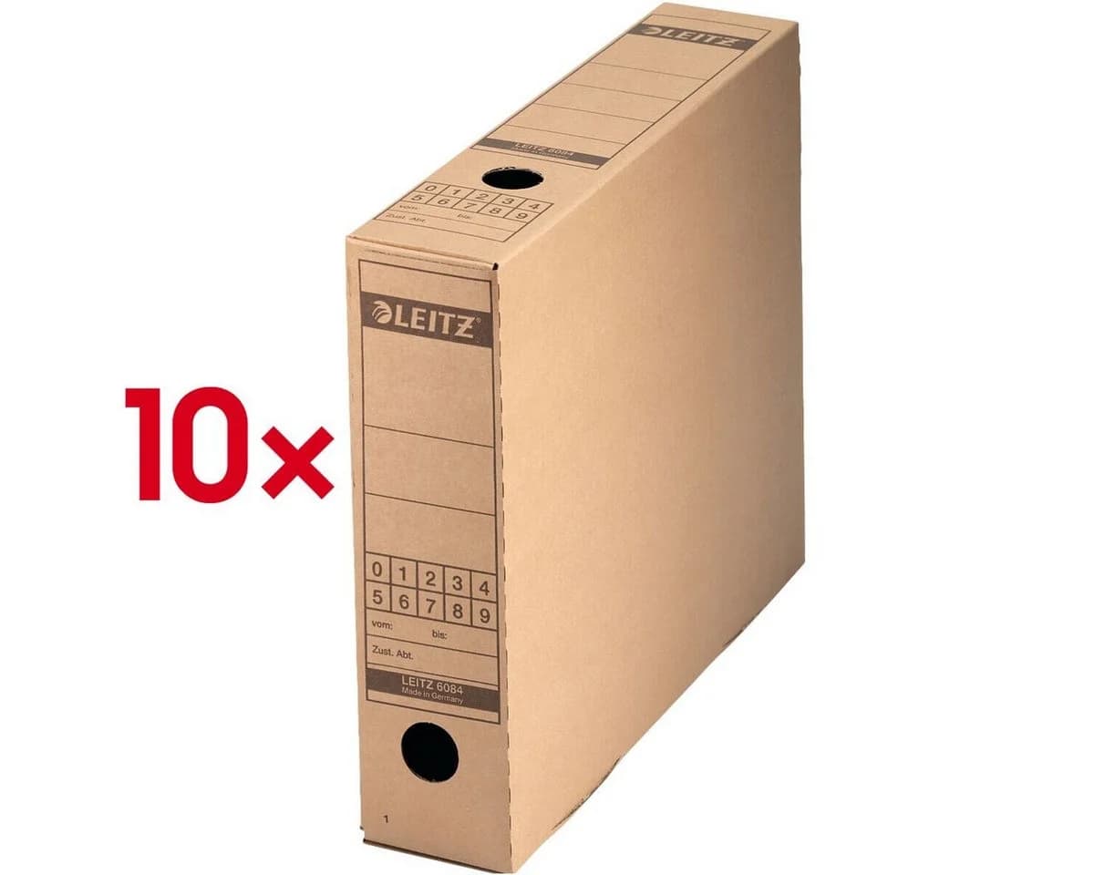 LEITZ Archivschachtel 6084 Braun 10er Pack Extra Stark - Bild 2