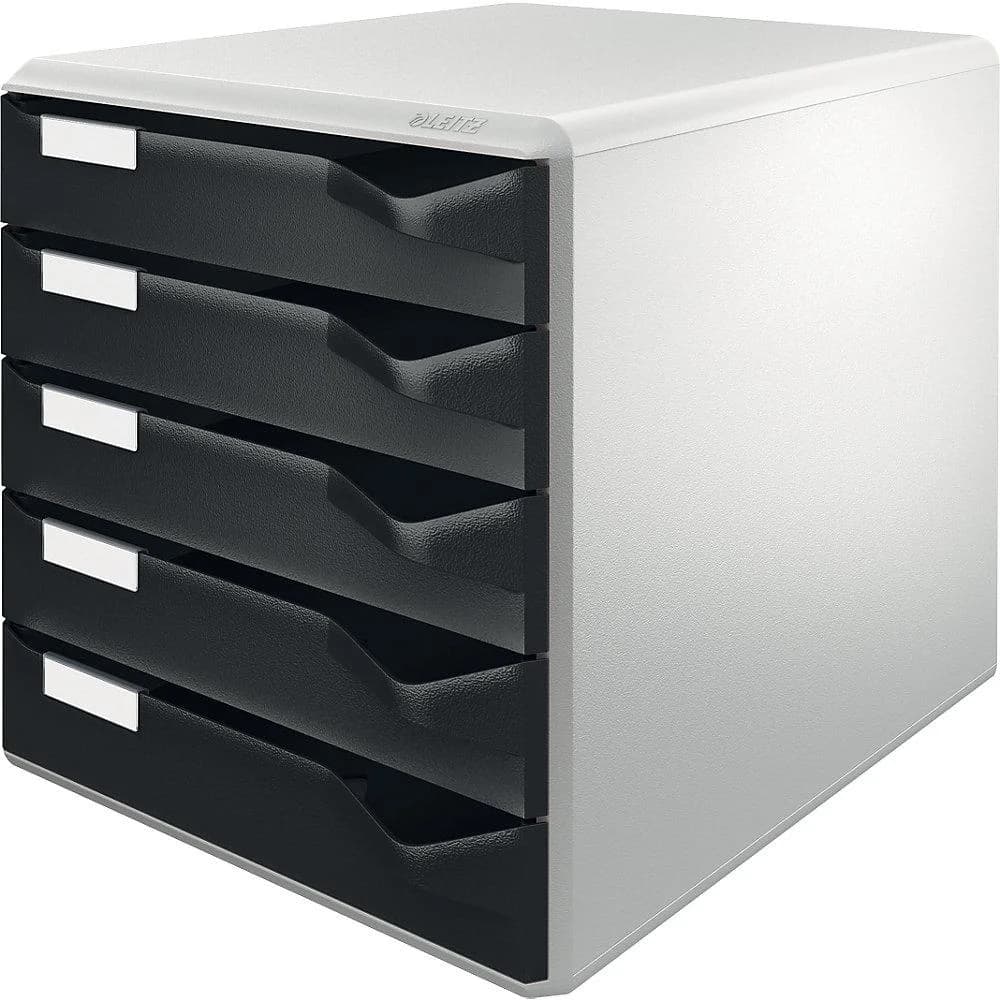 Leitz Ablagebox 5 Schubladen Grau/Schwarz für A4/C4