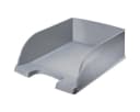 LEITZ Briefablage Jumbo Plus A4 silber stapelbar Bild 1