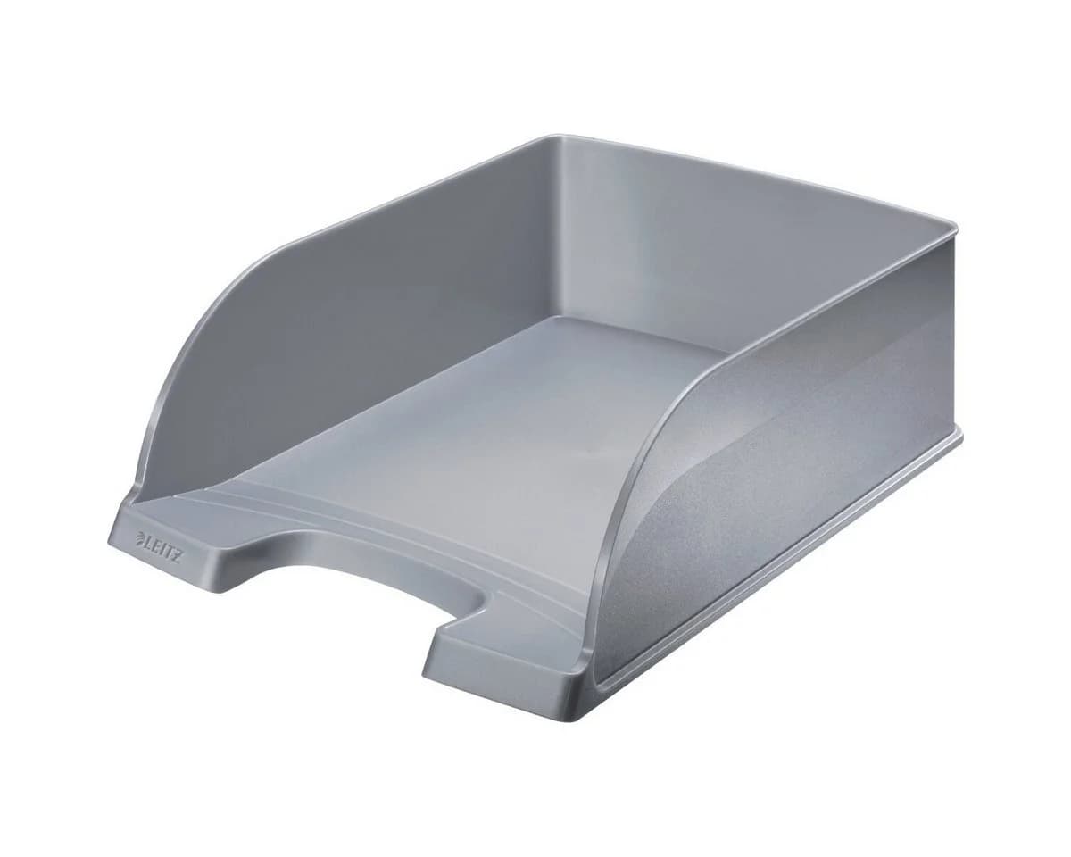 LEITZ Briefablage Jumbo Plus A4 silber stapelbar