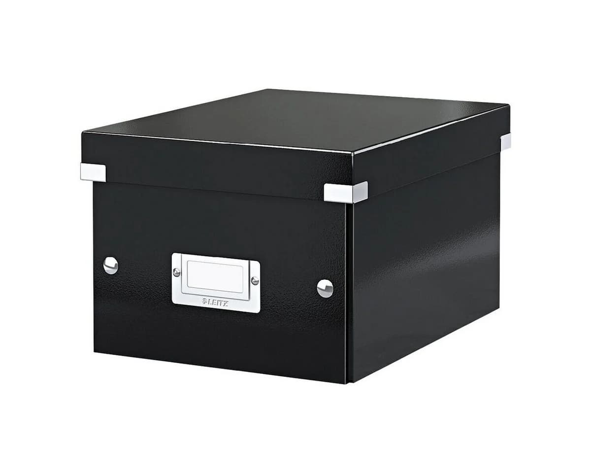 LEITZ Aufbewahrungsbox Click & Store Schwarz mit Metall-Etikettenhalter - Bild 2