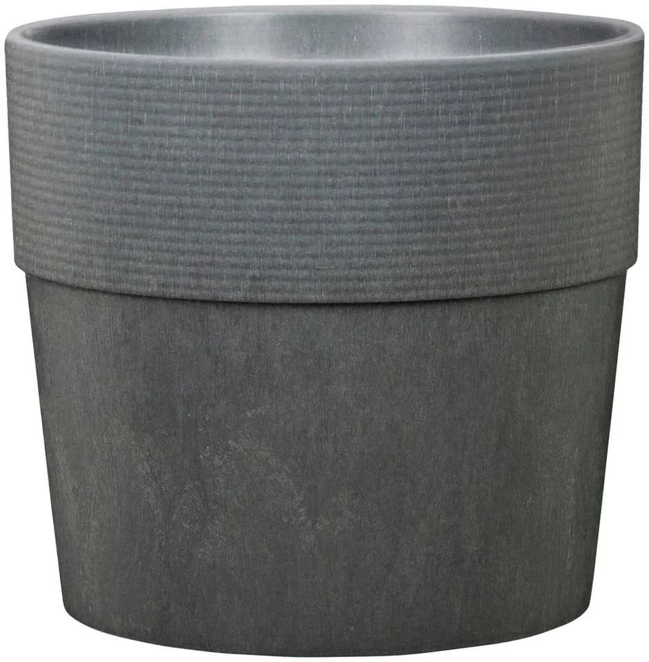 Scheurich Blumentopf 224/30 groove carbon Grau Kunststoff - Bild 2