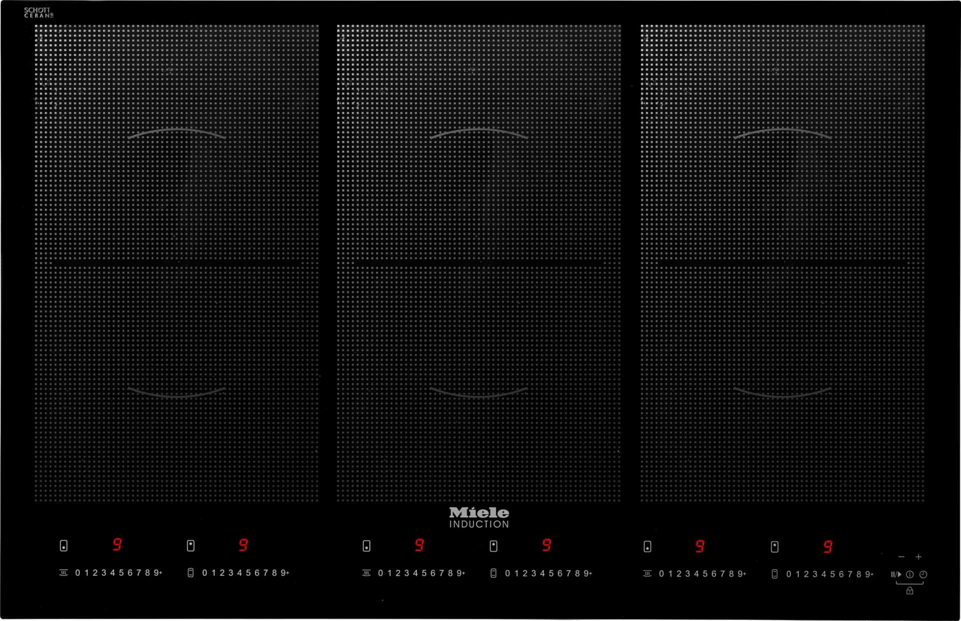 MIELE Flex-Induktions-Kochfeld Schwarz 6 Kochzonen
