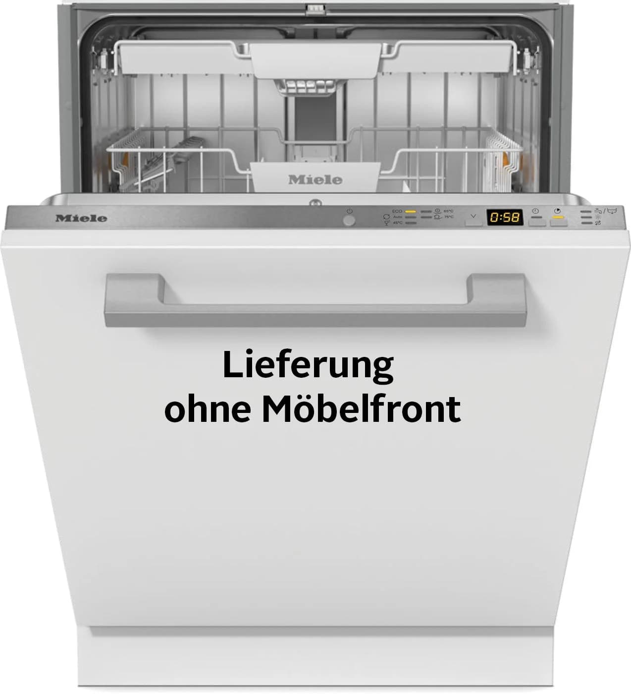 Vollintegrierbarer Geschirrspüler in Edelstahl