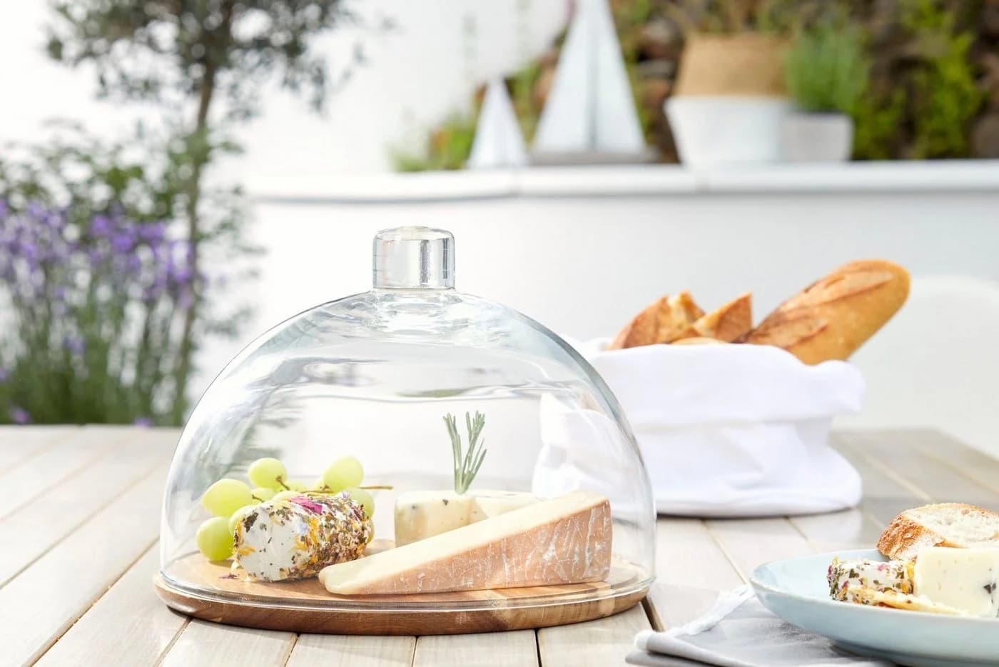 Leonardo Servierplatte CUCINA Holzglas 2-tlg. Braun Transparent