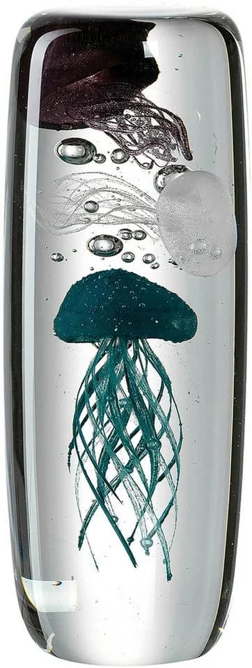LEONARDO Dekofigur Qualle OCEANO Blau Glas Phosphoreszenz - Bild 2