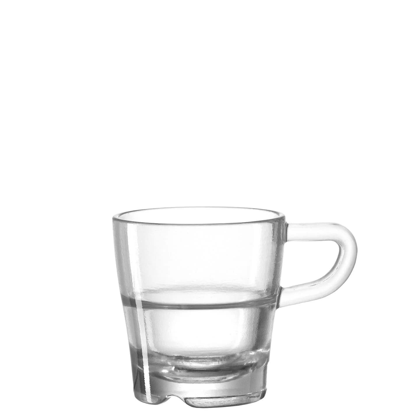 Espressotasse LEONARDO SENSO Weiß Transparent Glas