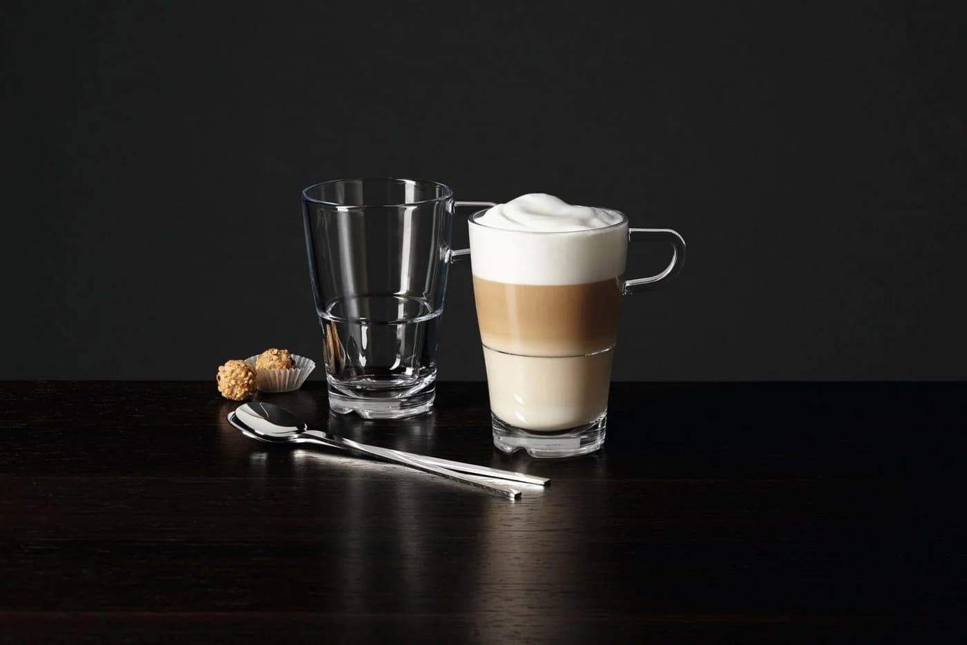 LEONARDO Latte-Macchiato-Glas SENSO 4-tlg. Edelstahl Glas