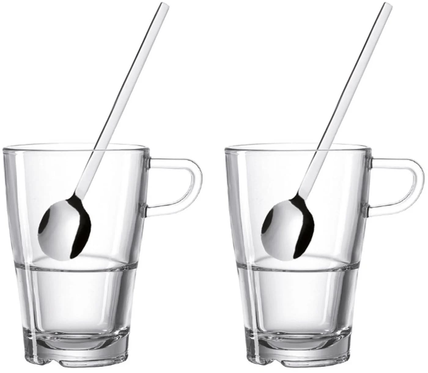 LEONARDO Latte-Macchiato-Glas SENSO 4-tlg. Edelstahl Glas - Bild 2