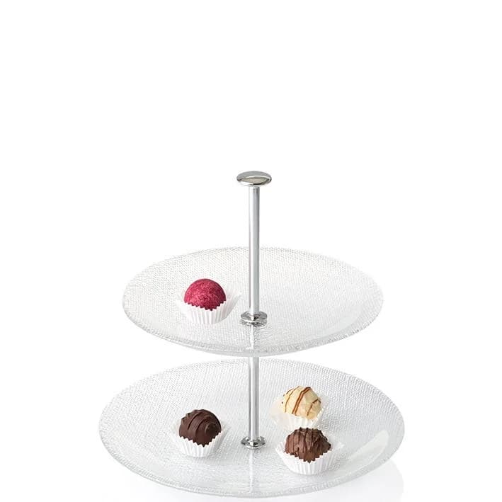 Minietagere Leonardo Pralina Glas Weiß