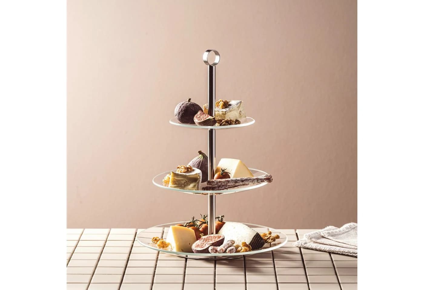 Leonardo Etagere Cena Glas rund 26,60x36,00x26,60 cm zerlegbar