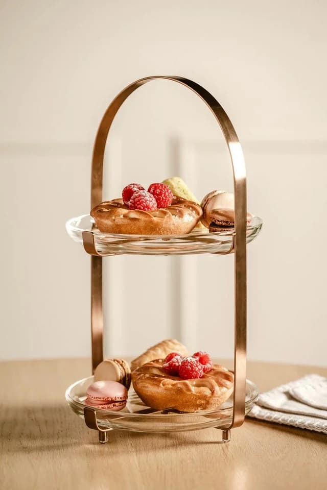 Leonardo Etagere CUCINA 2-stufig Kupferfarben Transparent
