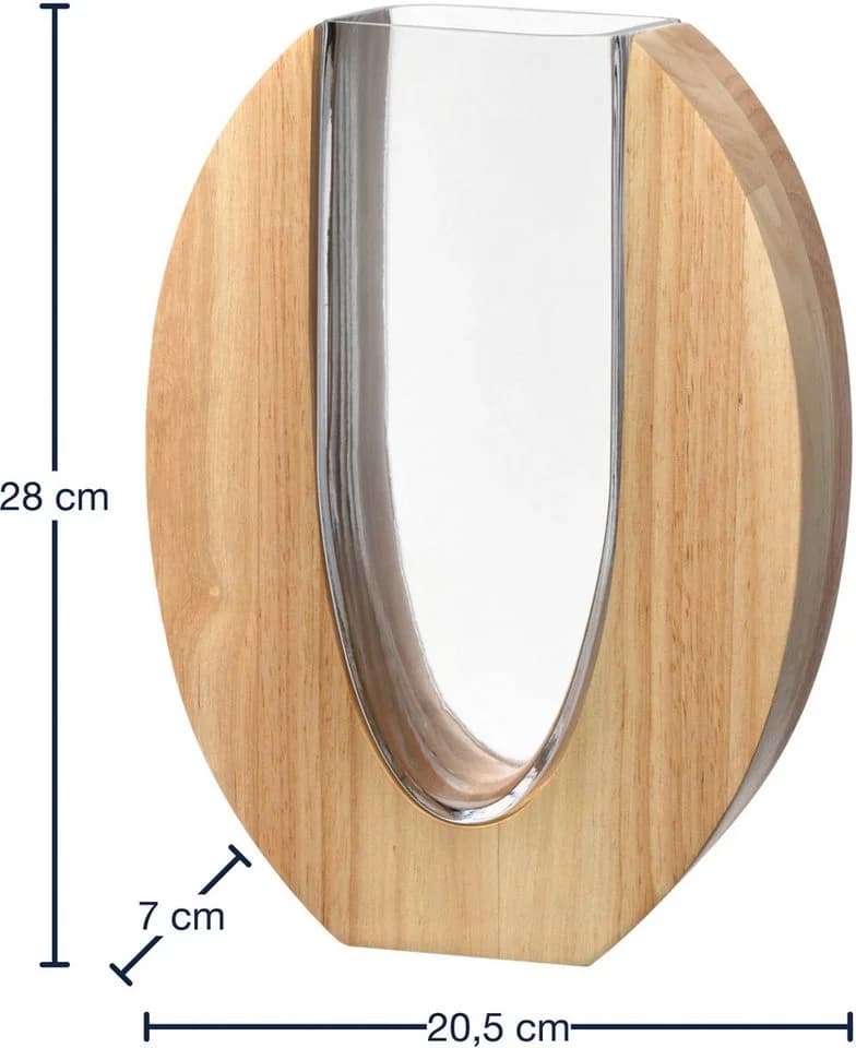 Leonardo Vase LEGNO Braun Ellipsenförmig - Bild 4