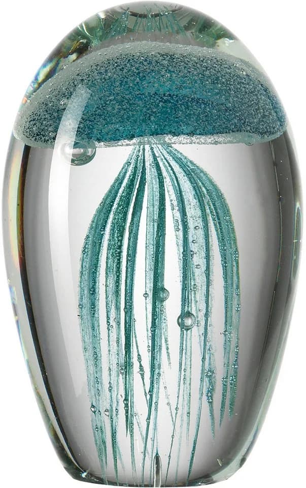 LEONARDO Dekofigur Qualle OCEANO Blau Glas Phosphoreszenz - Bild 3