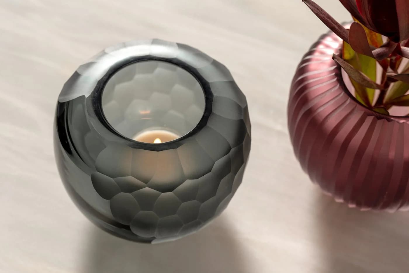 Leonardo Tischvase BELLAGIO Anthrazit Glas Handgefertigt - Bild 4
