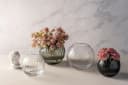 Leonardo Kugelvase POESIA Grau Glas Handgefertigt Bild 1