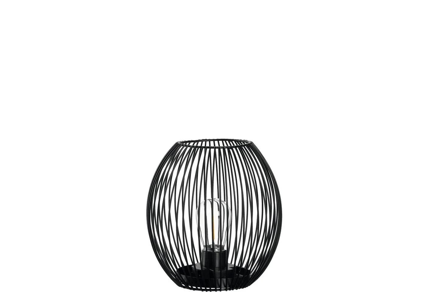 Leonardo LED Tischleuchte Laterne CASOLARE Schwarz Metall - Bild 2