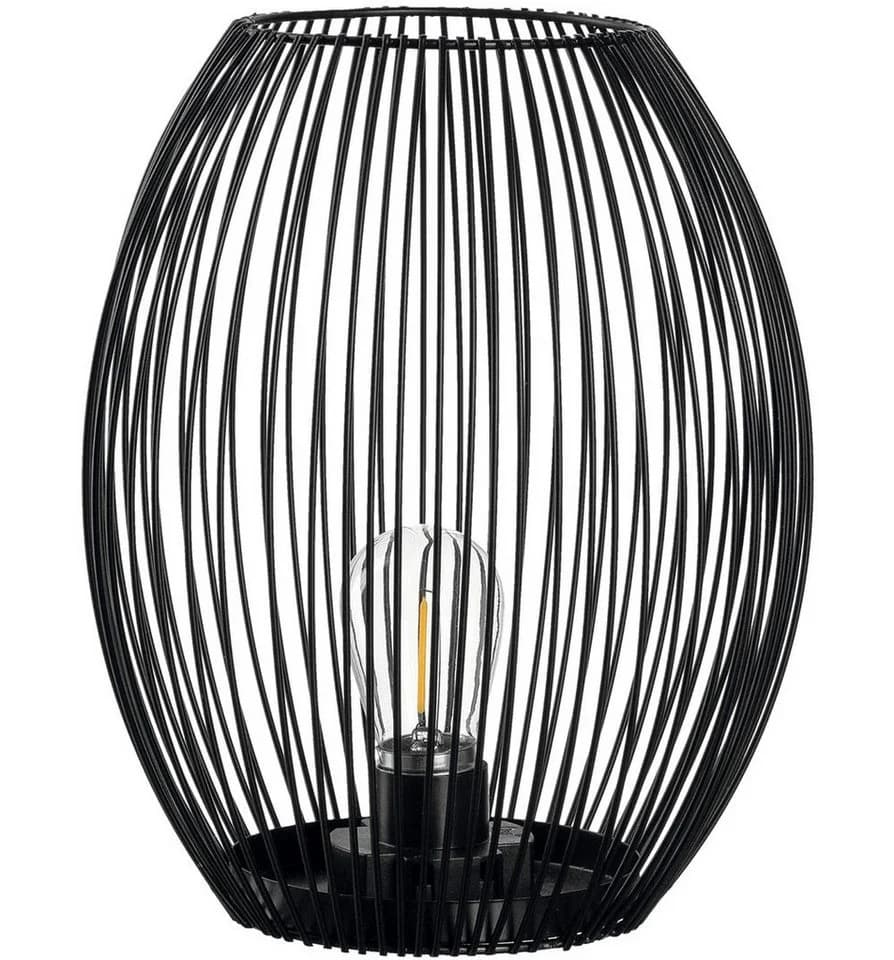 Leonardo LED Tischleuchte Laterne CASOLARE Schwarz Metall - Bild 2