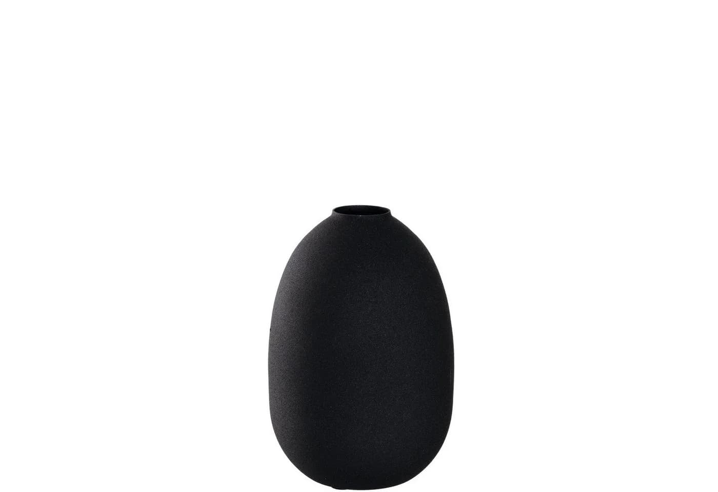 LEONARDO Dekovase CASOLARE Schwarz Oval Metall - Bild 2